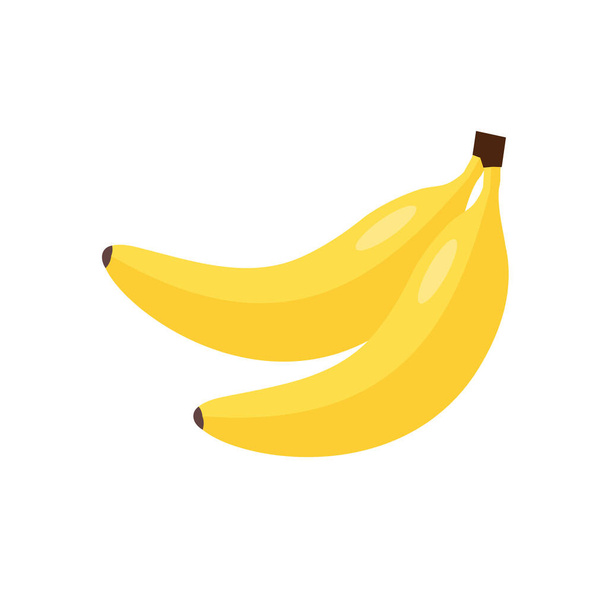 Iconos de plátano Fondo blanco Estilo plano Imprimir Diseño Web - Vector, Imagen
