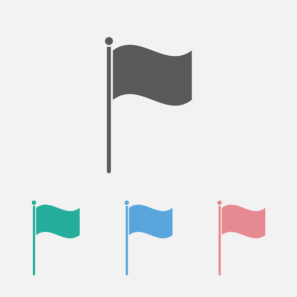 vlaggenpictogram, banner pictogram, vaandrig vector, blazon vector, kleurenillustratie - Vector, afbeelding