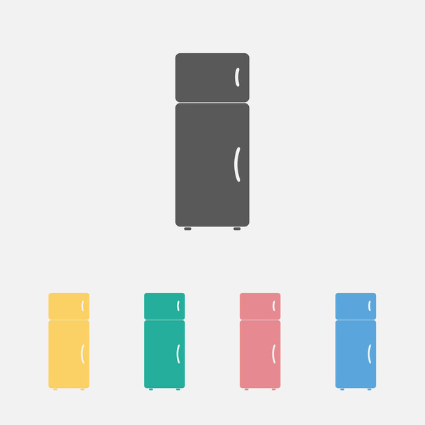 icône du réfrigérateur, vecteur sans danger pour la viande, icône d'entreposage frigorifique, illustration du ménage - Vecteur, image