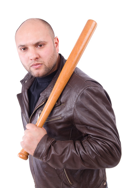 Homme avec batte de baseball
 - Photo, image