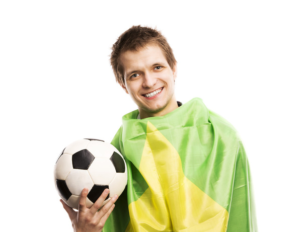 Male soccer fan - 写真・画像
