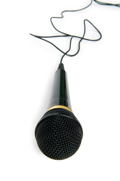 Аудио микрофон изолирован на белом фоне
 - Фото, изображение