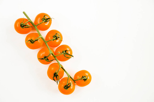 Cherry tomatoes, high angle view of food background - Foto, imagen