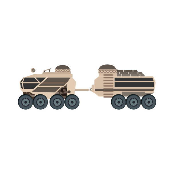 Isolated lunar roving vehicle - Vector, imagen