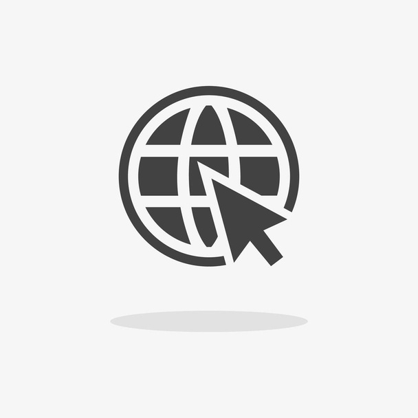 Vector de símbolo de icono web, símbolo de Internet para el diseño de su sitio web, logotipo, aplicación - Vector, Imagen