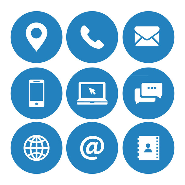 Contact us icons symbol vector - Vector, Image
