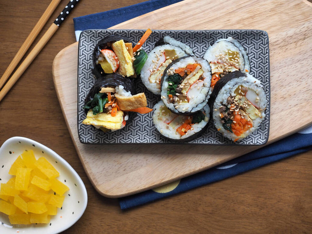 Coreano cibo tradizionale kimbap, cucina - Foto, immagini