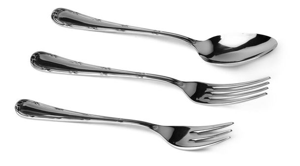 Set of dining cutlery isolated on white background - Foto, afbeelding