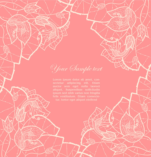 Floral lace - Vector, afbeelding