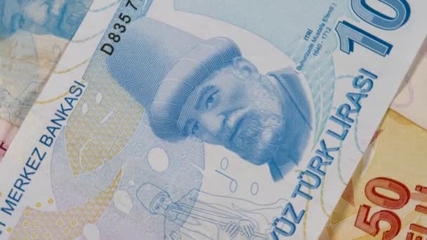オスマントルコの音楽家、作曲家、歌手、詩人ムスタファ・イトリの肖像と100リラ紙幣の逆転 - 映像、動画