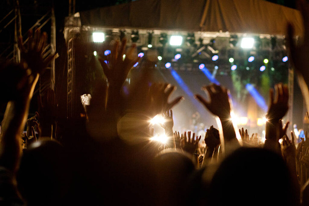 Müzik konserindeki kalabalık  - Fotoğraf, Görsel