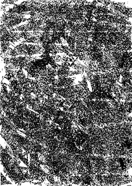 Fondo angustiado en textura en blanco y negro con puntos, manchas, arañazos y líneas. Ilustración abstracta del vector. - Vector, imagen