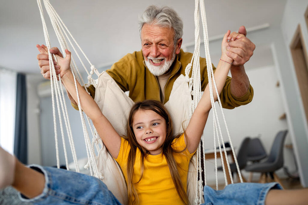 Happiness family love grandparent grandchild concept - Zdjęcie, obraz
