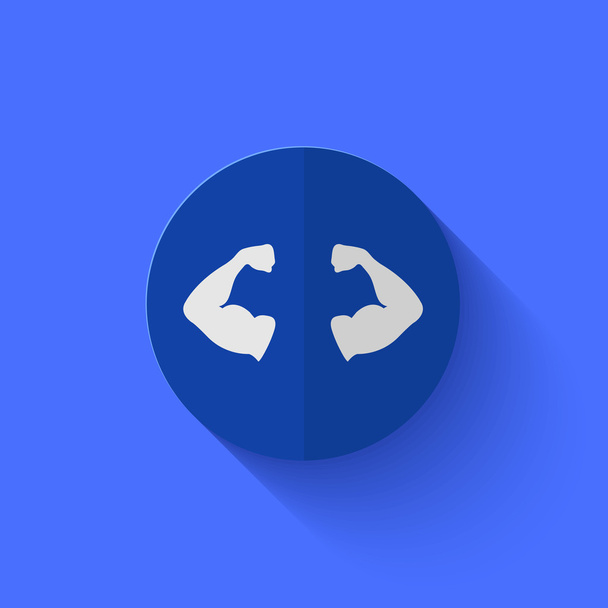 Vector moderno icono de círculo azul plano
. - Vector, Imagen