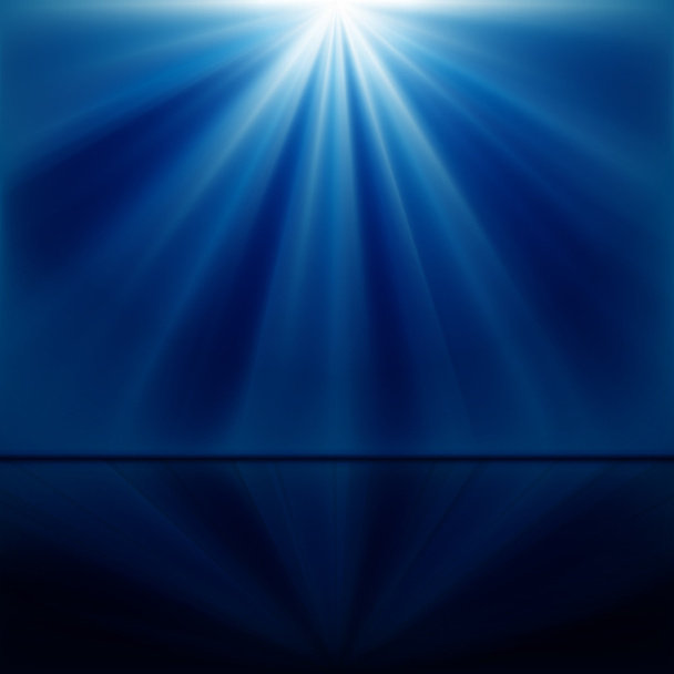 fondo de los rayos luminosos azules
 - Vector, Imagen
