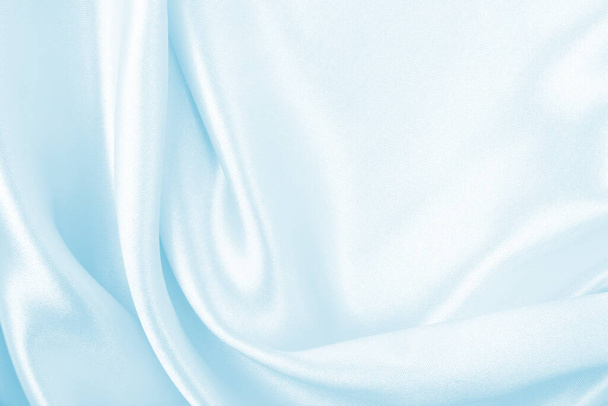Smooth elegant blue silk or satin luxury cloth texture can use as abstract background. Luxurious background design - Foto, immagini