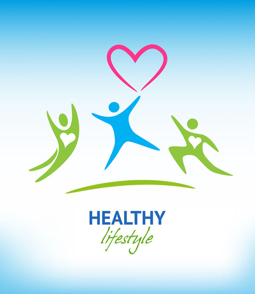 Healthy Lifestyle Background - Vettoriali, immagini