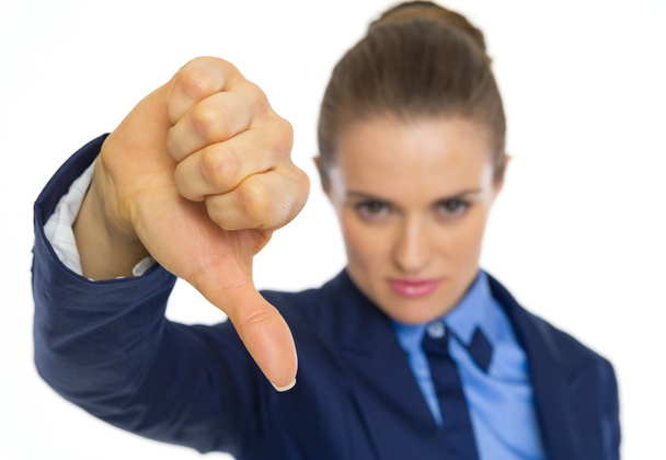 Business woman showing thumbs down - Photo, Image