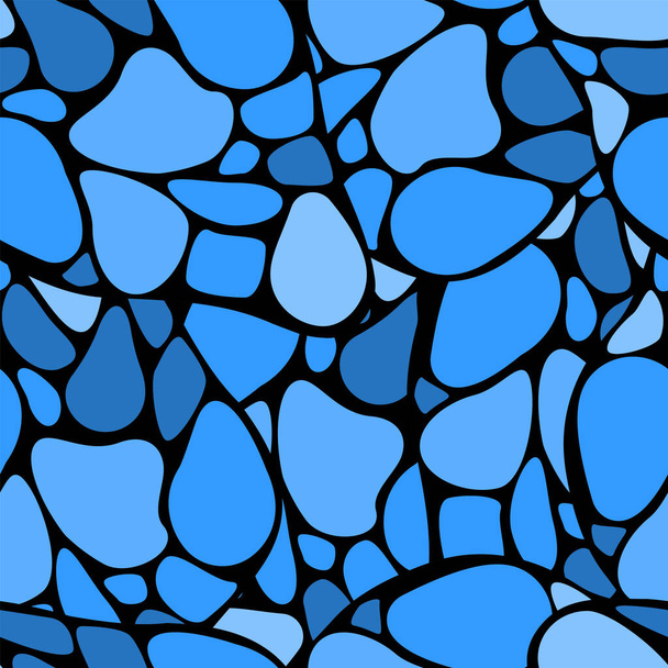 naadloos abstract patroon, blauwe stenen voor decoratie - Vector, afbeelding