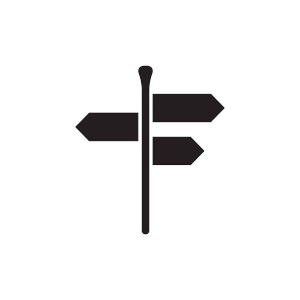 Ícone de Signpost, vetor de ícone de direção isolado - Vetor, Imagem