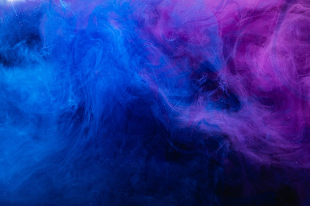 color smoke neon abstract background blue purple - Photo, image