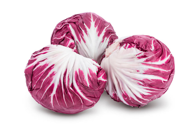 Fresh red radicchio salad isolated on white background with clipping path and full depth of field - Foto, Bild