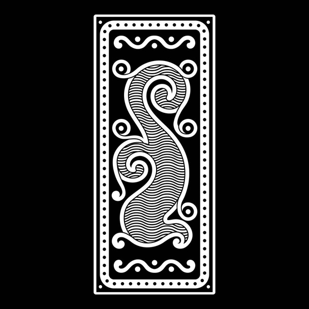 Viking Scandinavian design. Celtic, Scandinavian knot-work illustration - Vector, Image