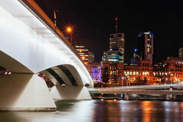 Victoria Bridge and Brisbane Skyline Australia - Photo, Image