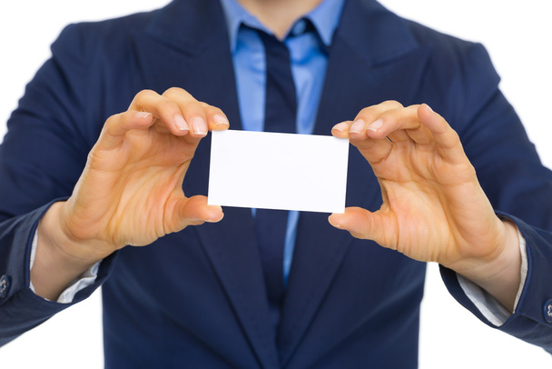 Business woman showing business card - Photo, Image