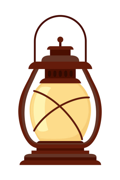 Colorful cartoon old oil lantern - Vecteur, image