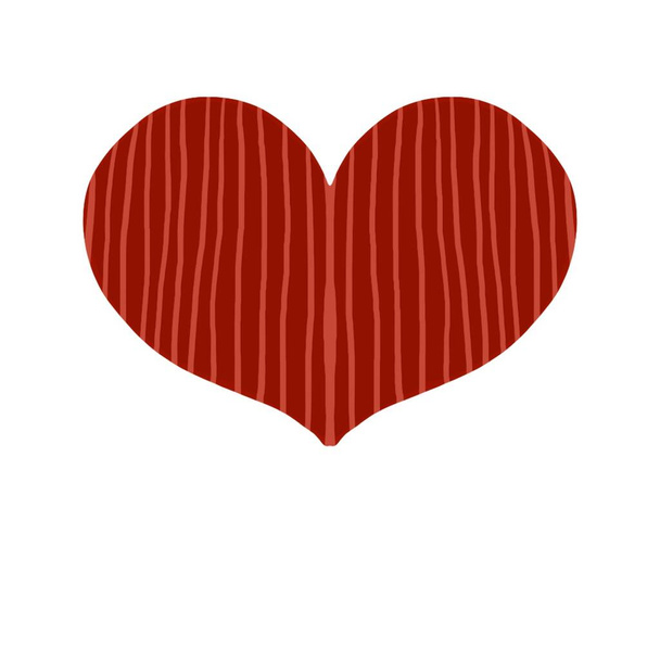 Czerwone serce sztuka ilustracja na białym odizolowanym tle i Walentynki dzień miłość para motyw  - Zdjęcie, obraz
