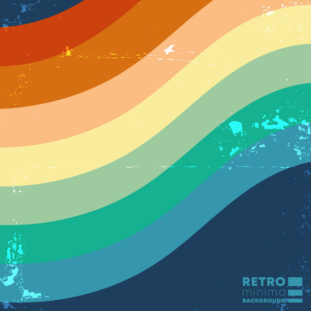 Retro design achtergrond met vintage kleur strepen. Vectorillustratie - Vector, afbeelding