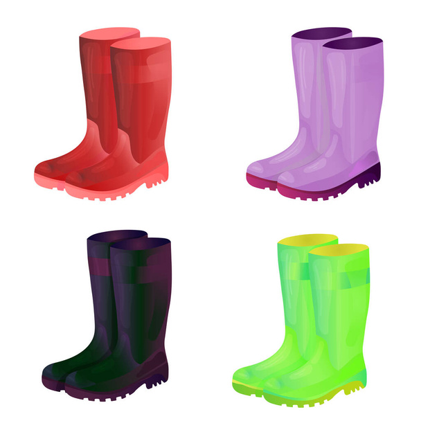 Rubber Boots set vector illustration eps 10.  - Vektor, Bild