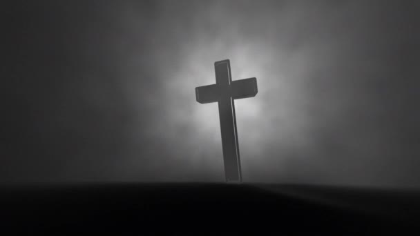 Christian Cross Falling In Smog - Záběry, video
