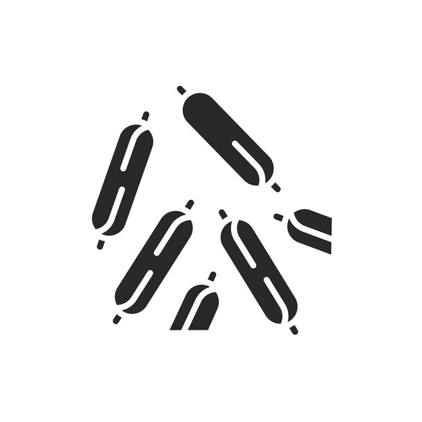 Fennel black glyph icon. Spices, seasoning. Vector illustration - Vector, imagen