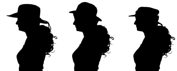 Vector silhouette of a woman. - Vector, Image