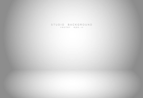 Branco cinza gradiente estúdio quarto fundo. Vetor EPS 10 - Vetor, Imagem