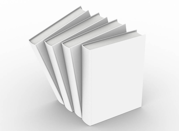 Hardcover-Buch-Attrappe, 3D-Rendering - Foto, Bild
