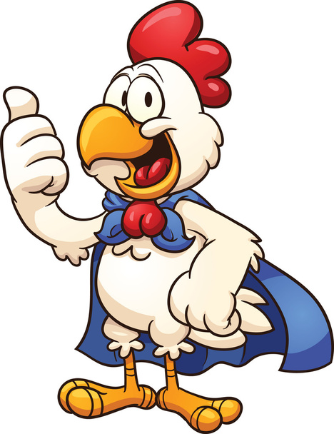 Super chicken - Vector, Image