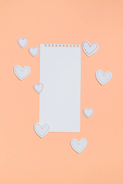 Valentines day background with hearts - Foto, Imagem