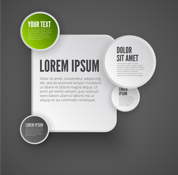 Infographic design on the grey background - Vector, Image
