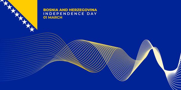 Design de fond abstrait bleu. bon modèle pour la conception de la journée de l'indépendance de Bosnie-Herzégovine. - Vecteur, image