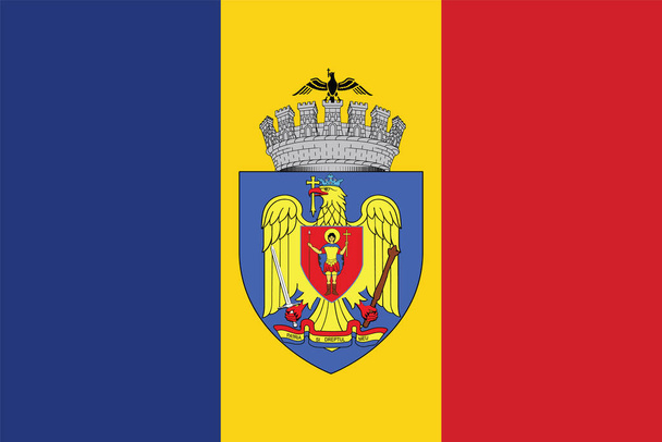 Wektorowa ilustracja rumuńskiej stolicy Bukaresztu, Rumunia - Wektor, obraz