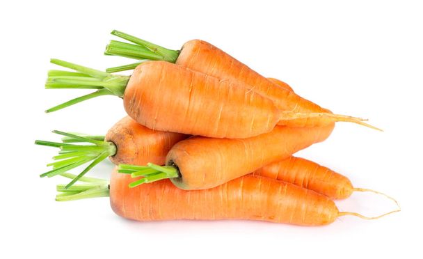 Carrot on white background. Fresh ripe vegetables - Foto, Imagen