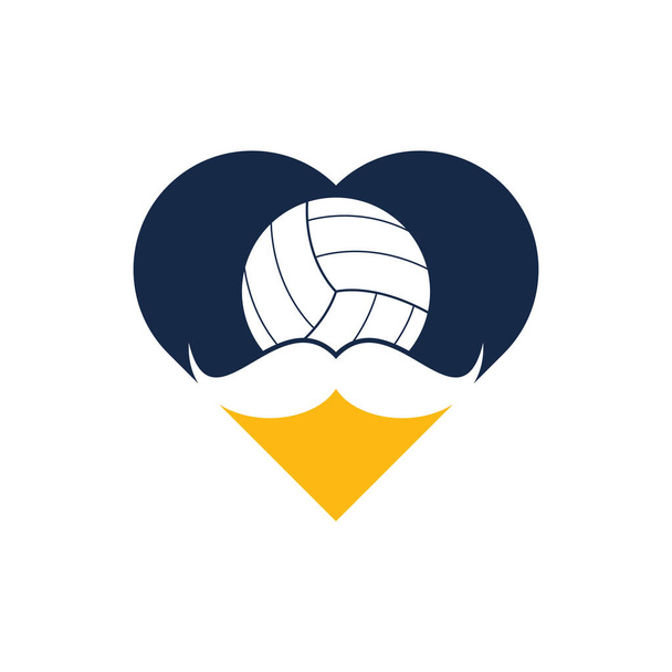 Сильний дизайн логотипу волейболу. Дизайн іконки серця з грибами
 - Вектор, зображення