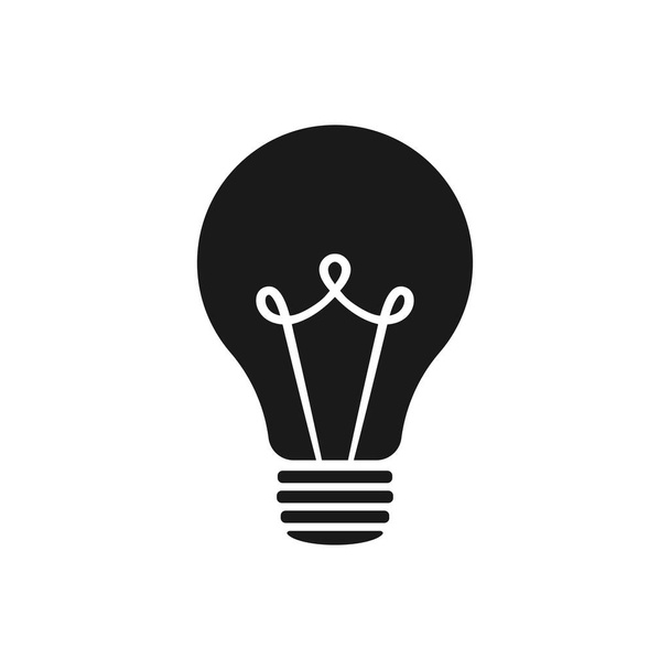 Modèle de logo vectoriel icône ampoule. Ampoule dans un style plat à la mode. - Photo, image