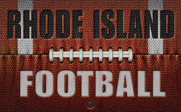 Rhode Islandin jalkapallo on kohokuvioitu kahteen ulottuvuuteen. 3D-kuvitus - Valokuva, kuva