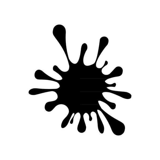 Abstract black ink splash symbol - ベクター画像
