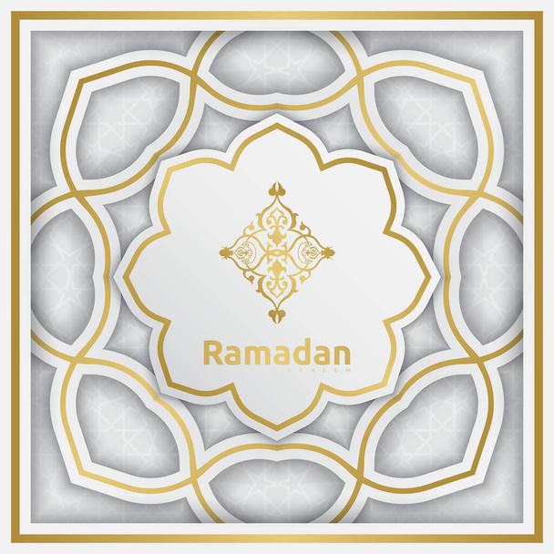 Ramadan Kareem wenskaart ontwerp met islamitische ornament achtergrond. Vectorillustratie - Vector, afbeelding