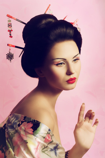 Japanilainen geisha nainen
 - Valokuva, kuva